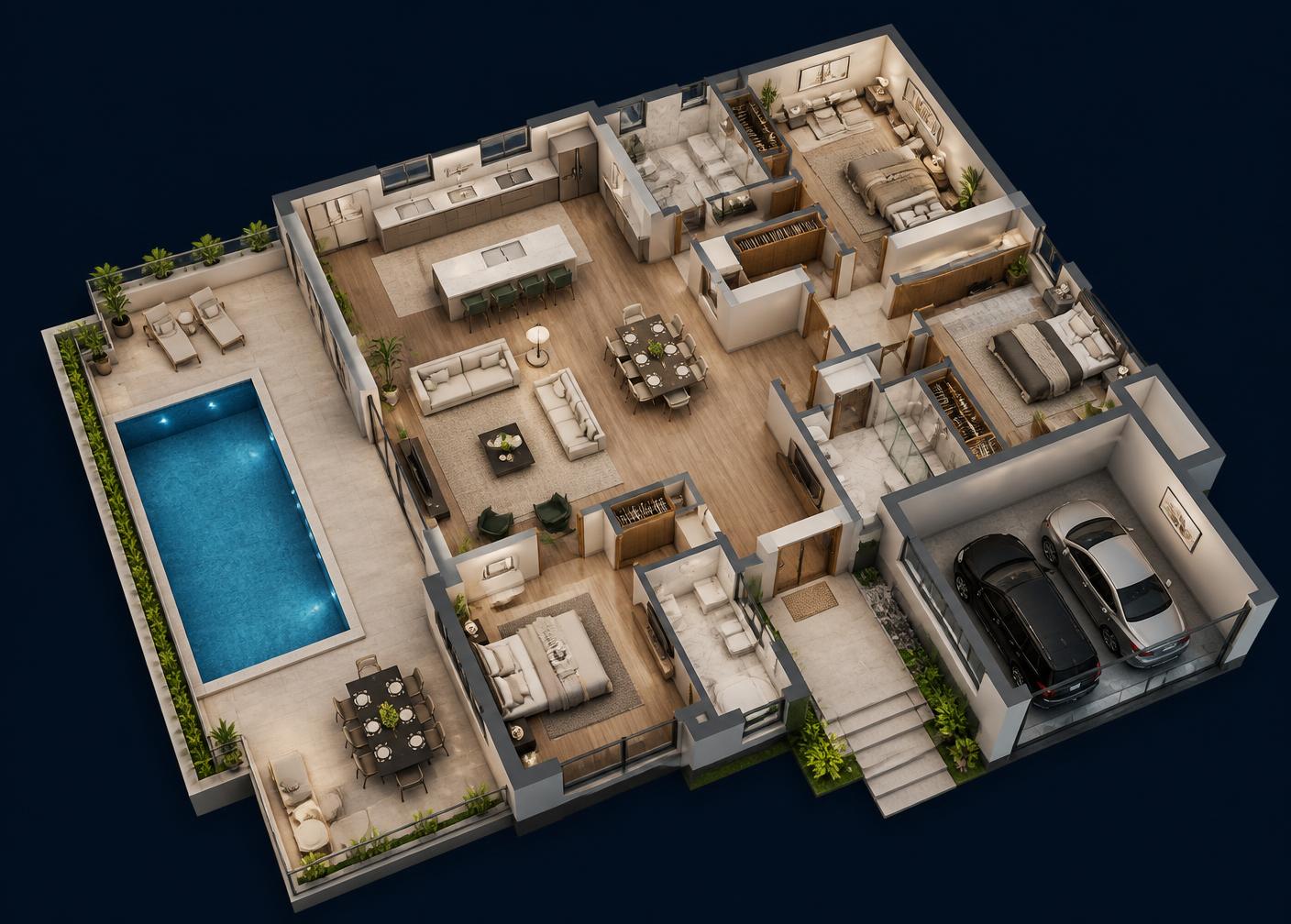 Plan architectural 2D du bien